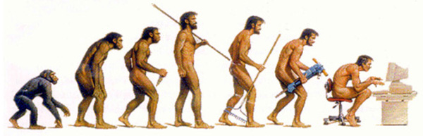 Evolutie van lopende naar zittende mens
