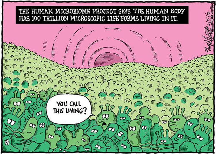 Microbioom cartoon