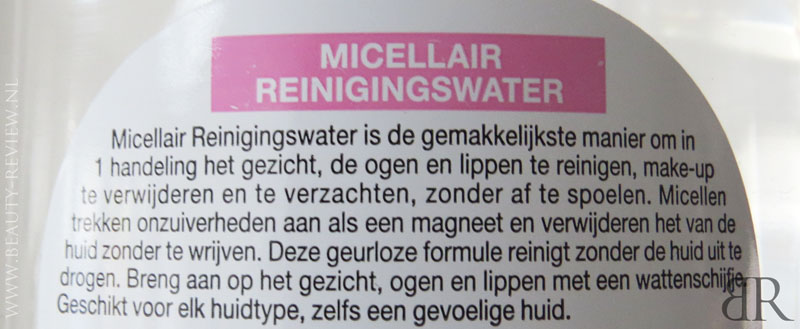 Garnier Micellair Reinigingswater Gevoelige Huid gebruiksaanwijzing